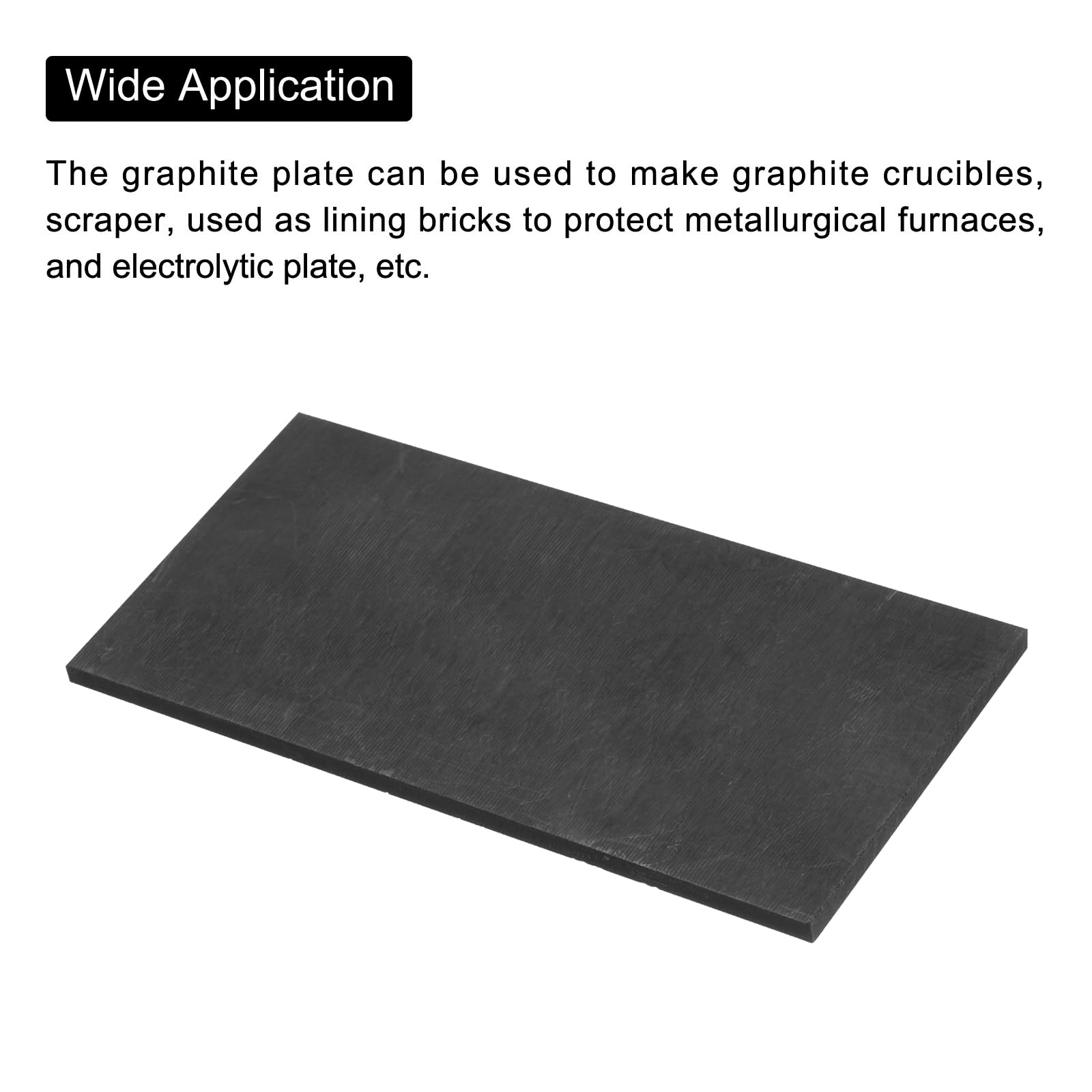 QUARKZMAN Blocco di grafite Ingot Piastra rettangolare in grafite 100x50x3mm per fusione, 5 pezzi