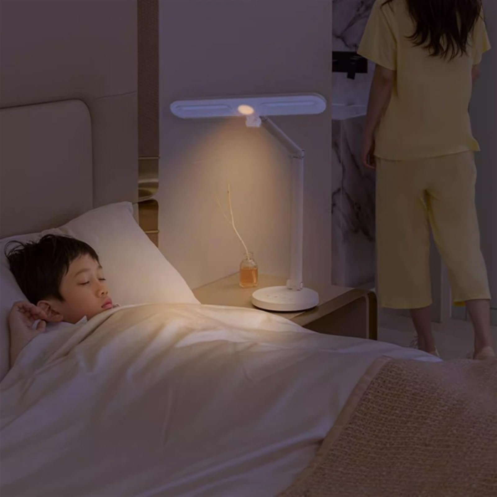 Lampada da Scrivania Lampada da scrivania a LED con doppia sorgente luminosa, lampada da scrivania con protezione degli occhi ad oscuramento automatico, timer di spegnimento automatico/luce notturna d