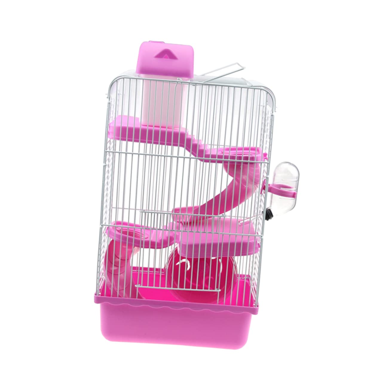 Happyyami Hamsterkäfig Haustierkäfig Chinchillakäfig Aus Kunststoff Mit Laufrad Und Wasserkanne Für Kleine Haustiere