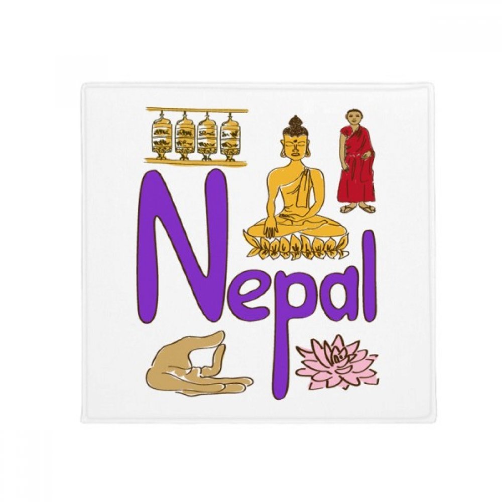 Tapis de sol Népal anti-dérapant 50x50cm multicolore pour salon et cuisine
