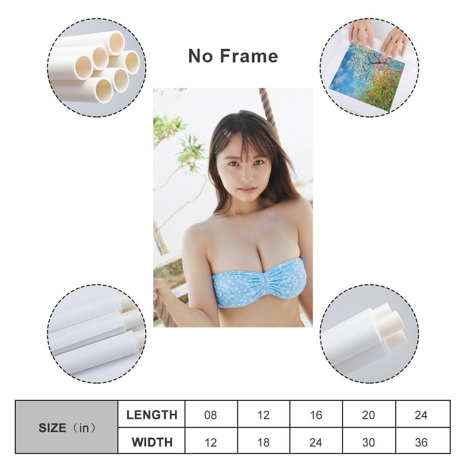 Amazon.co.jp: 水着写真NMB48本郷柚巴セクシービキニポスター2