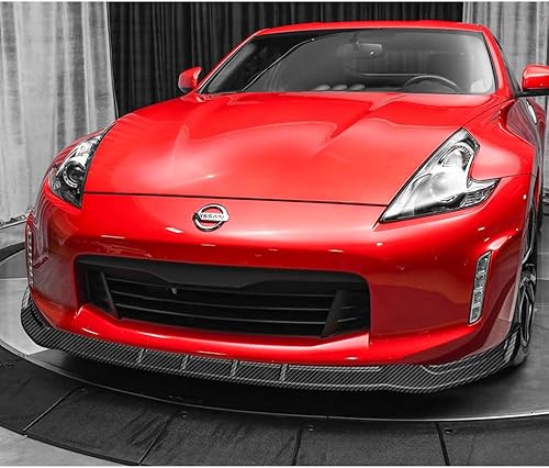 Miniatura 4 de Q1-TECH, 9 piezas de difusor de parachoques delantero y falda lateral compatible con Nissan 370Z 2013-2020, alerón de parachoques delantero, divisor
