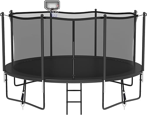 Tranpoline Tranpoline - Tranpoline de 16 pies 1500 libras y fácil de instalar y construido para durar Tranpoline - Tranpolinas recreativas para