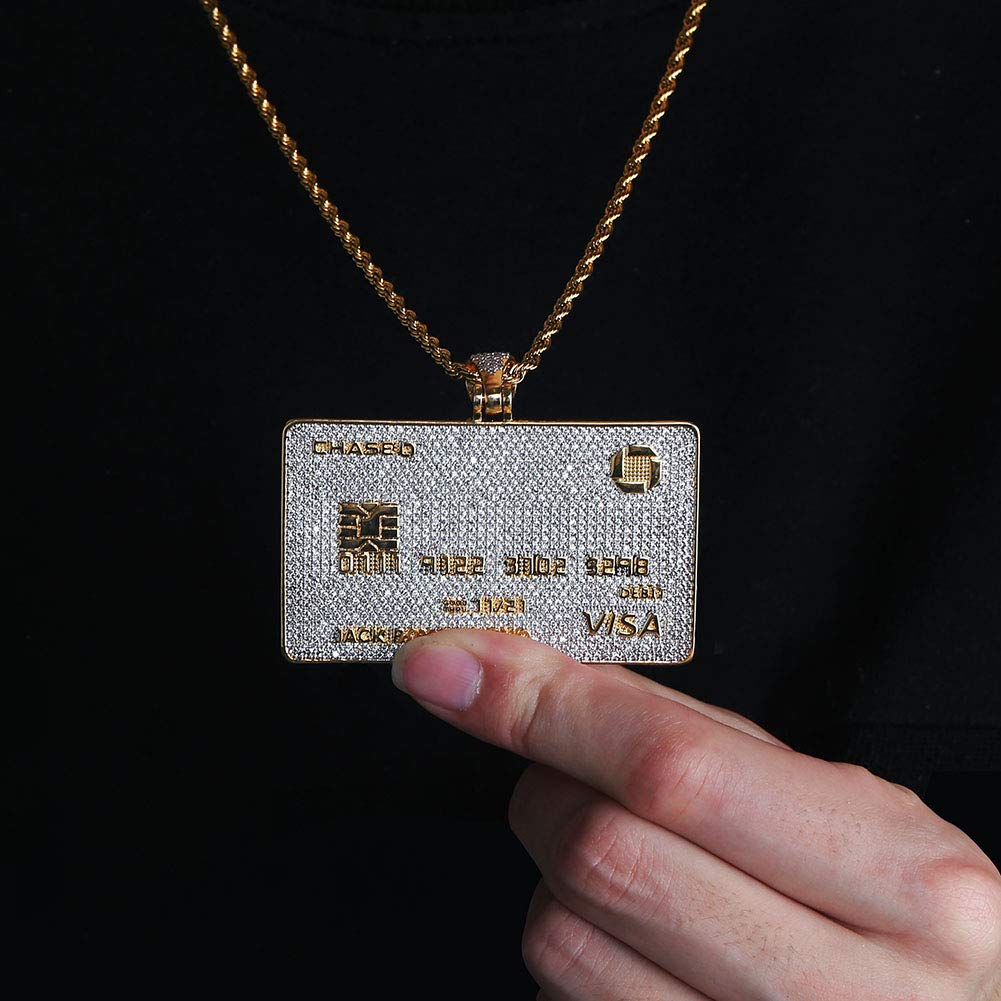 Card Pendant Necklace Personalized 