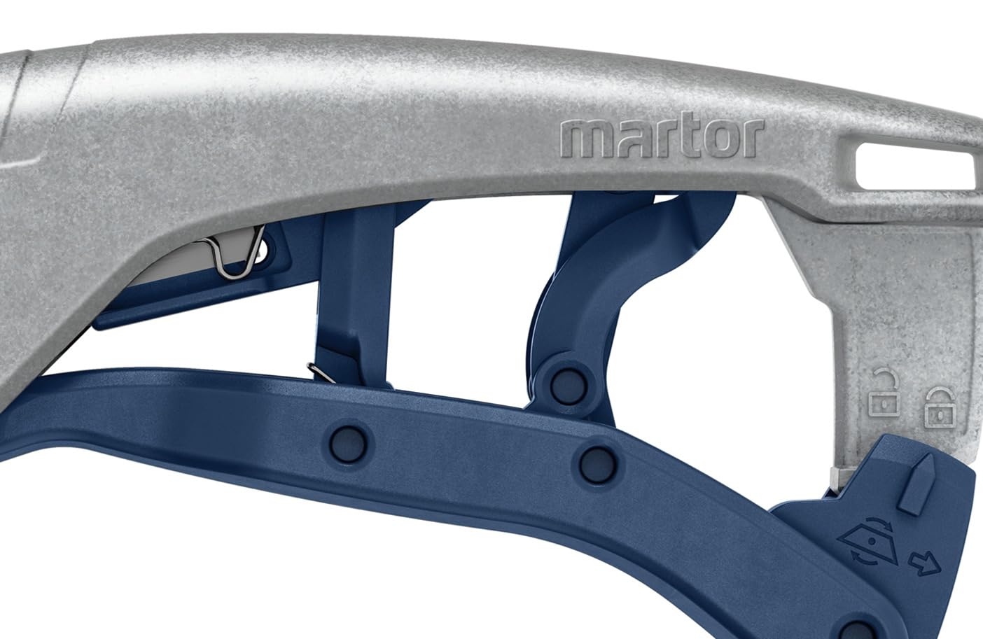 MARTOR SECUNORM 610 XDR Cutter di Sicurezza, Aprisacchi, Impugnatura Pince | Estremamente resistente allo sporco, facile da pulire, metal detectable, lama speciale 32 mm. No. 610001.02