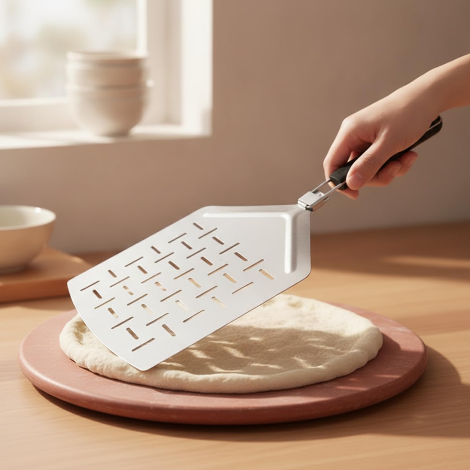 Spatola per Pizza Pizza Perforata Utensile Leggera per Forno Domestico, style to 1