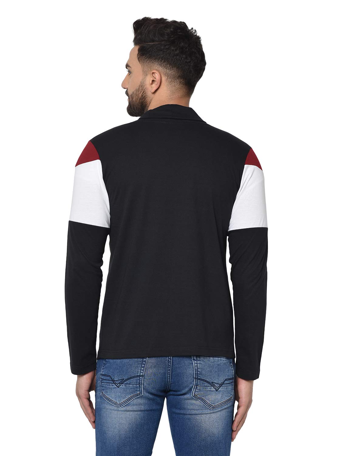 Glito Men's Cotton Collared Neck Cardigan (GSC-01_Multicolour_S) - Image 6 thumbnail