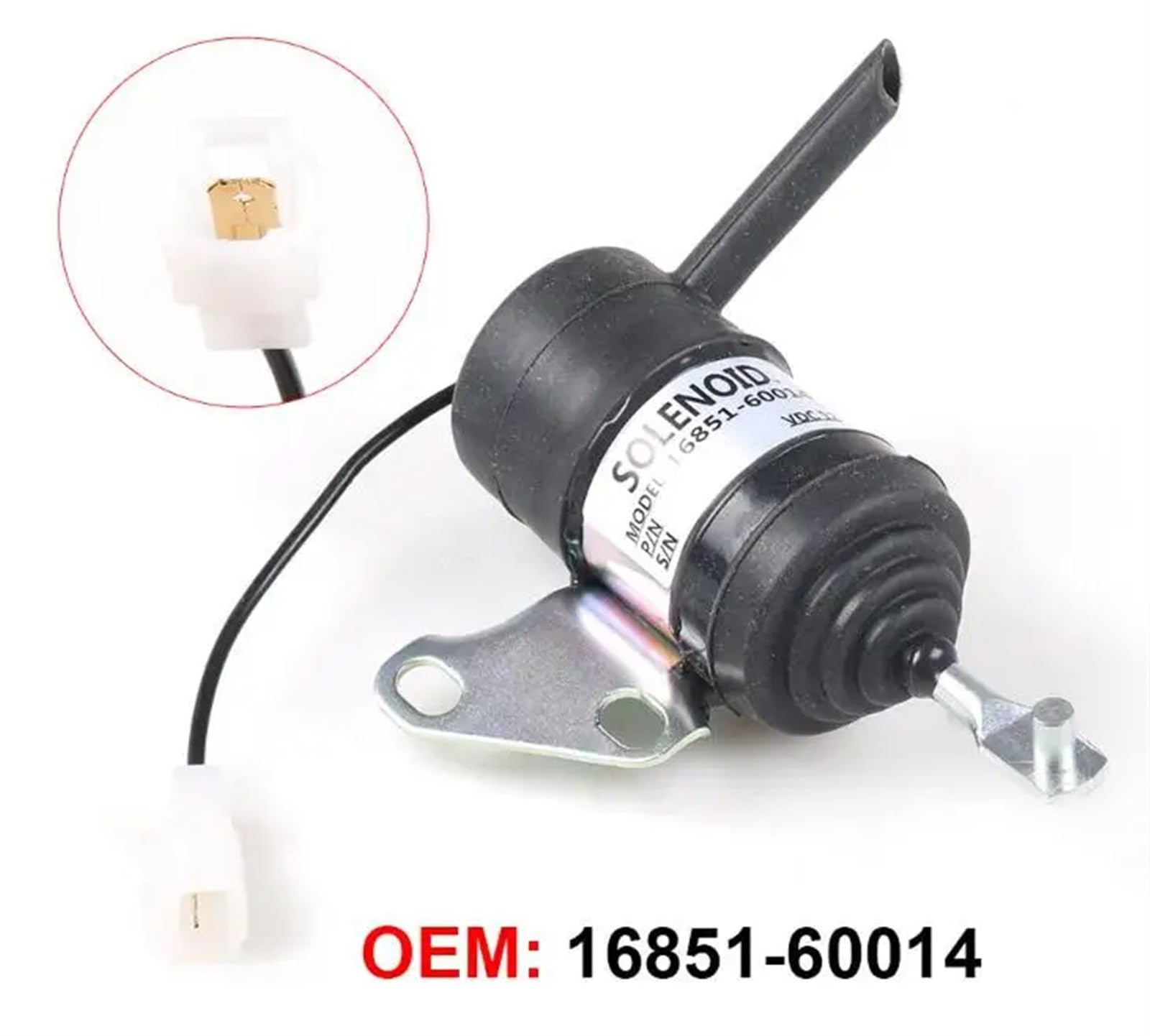 16851-60014 16851-60010 Solenoide de parada de 12 V for tractor cortacésped G2160 G2160DS GF1800 GF1800E Solenoide de apagado de combustible
