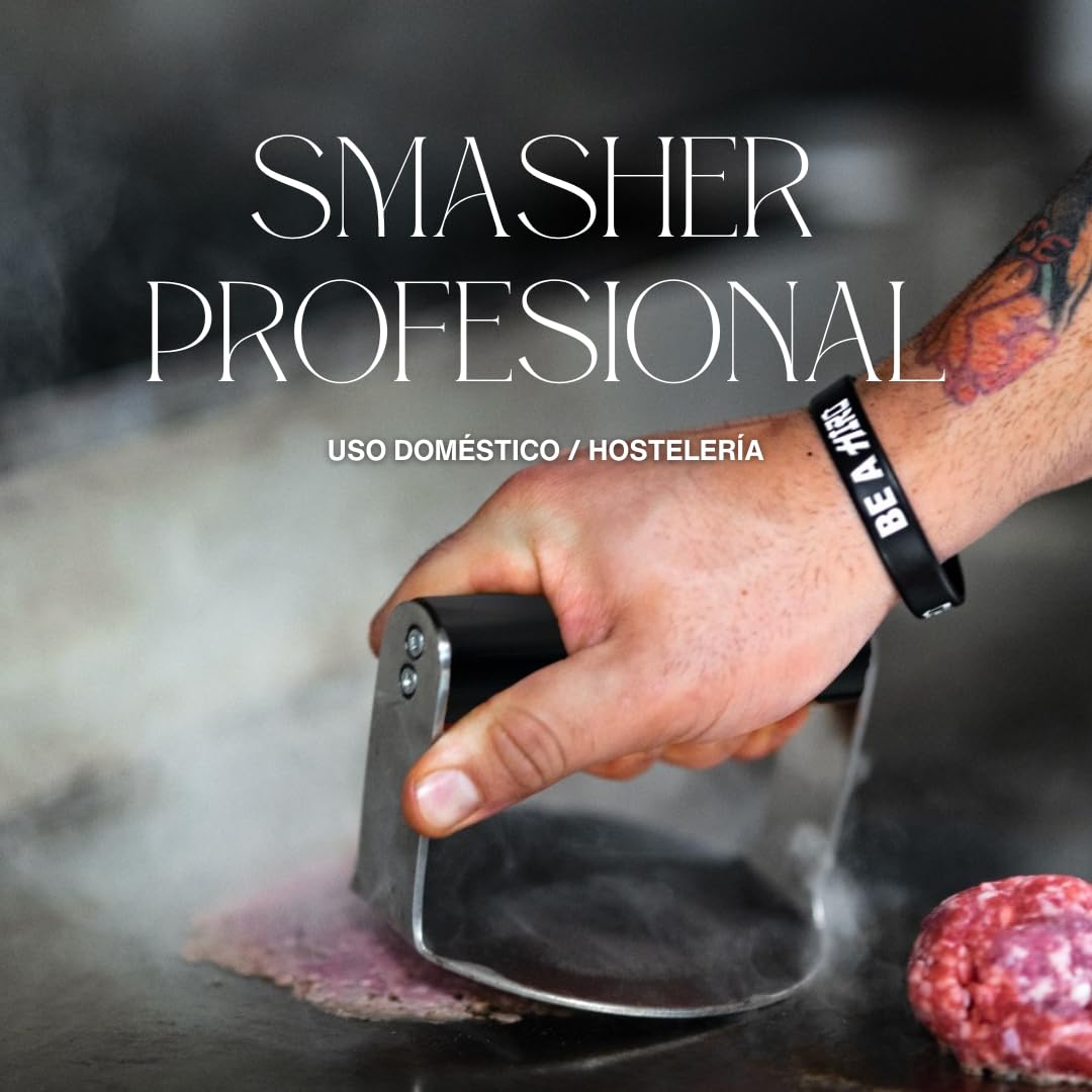 Cruash Smasher Professionale in Acciaio Inox per Smash Burgers, Pressa Hamburger, Smash Burger Smasher, Smasher Hamburger, Schiacciatore Hamburger