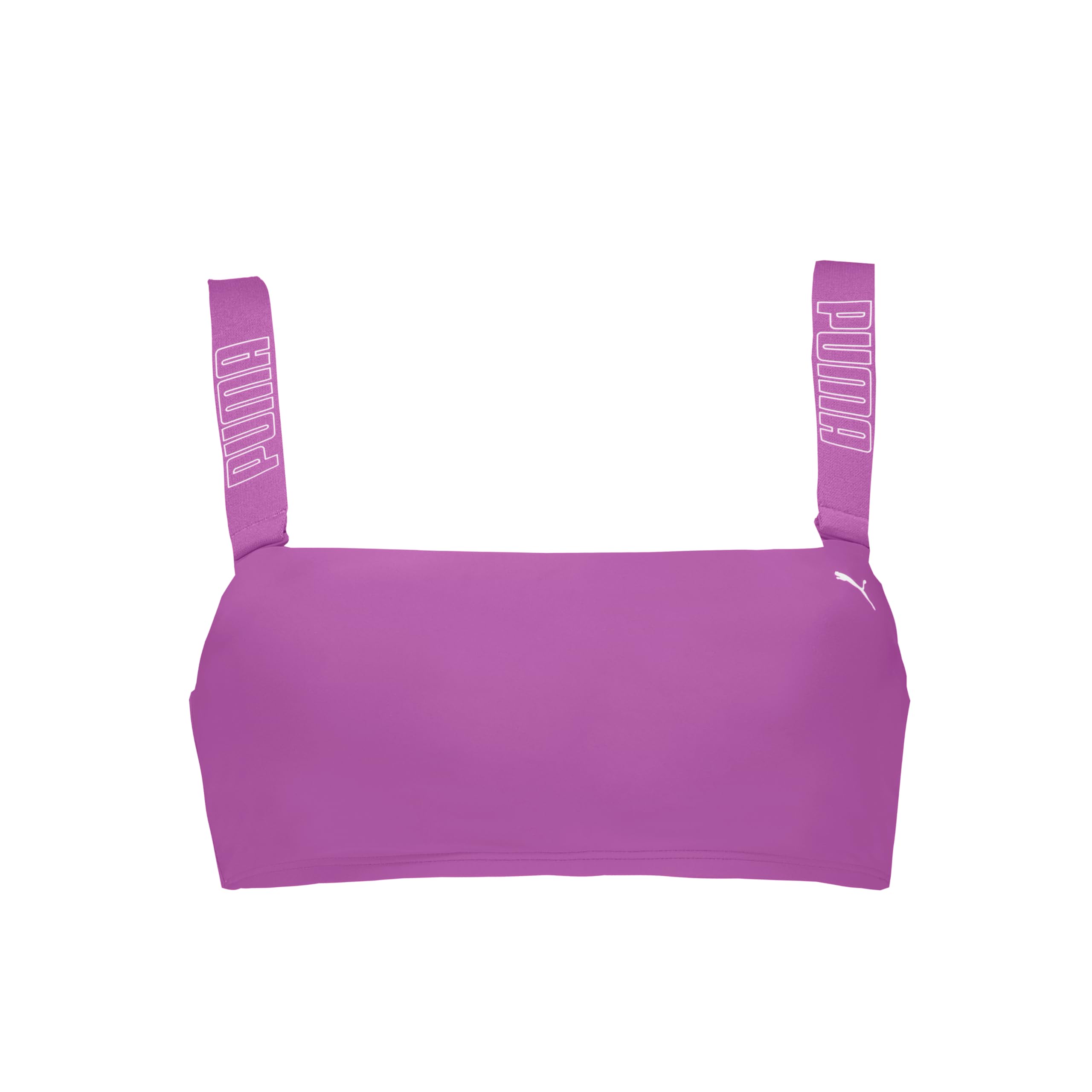 PUMA Women's Bandeau Bikini Top, Magenta, S