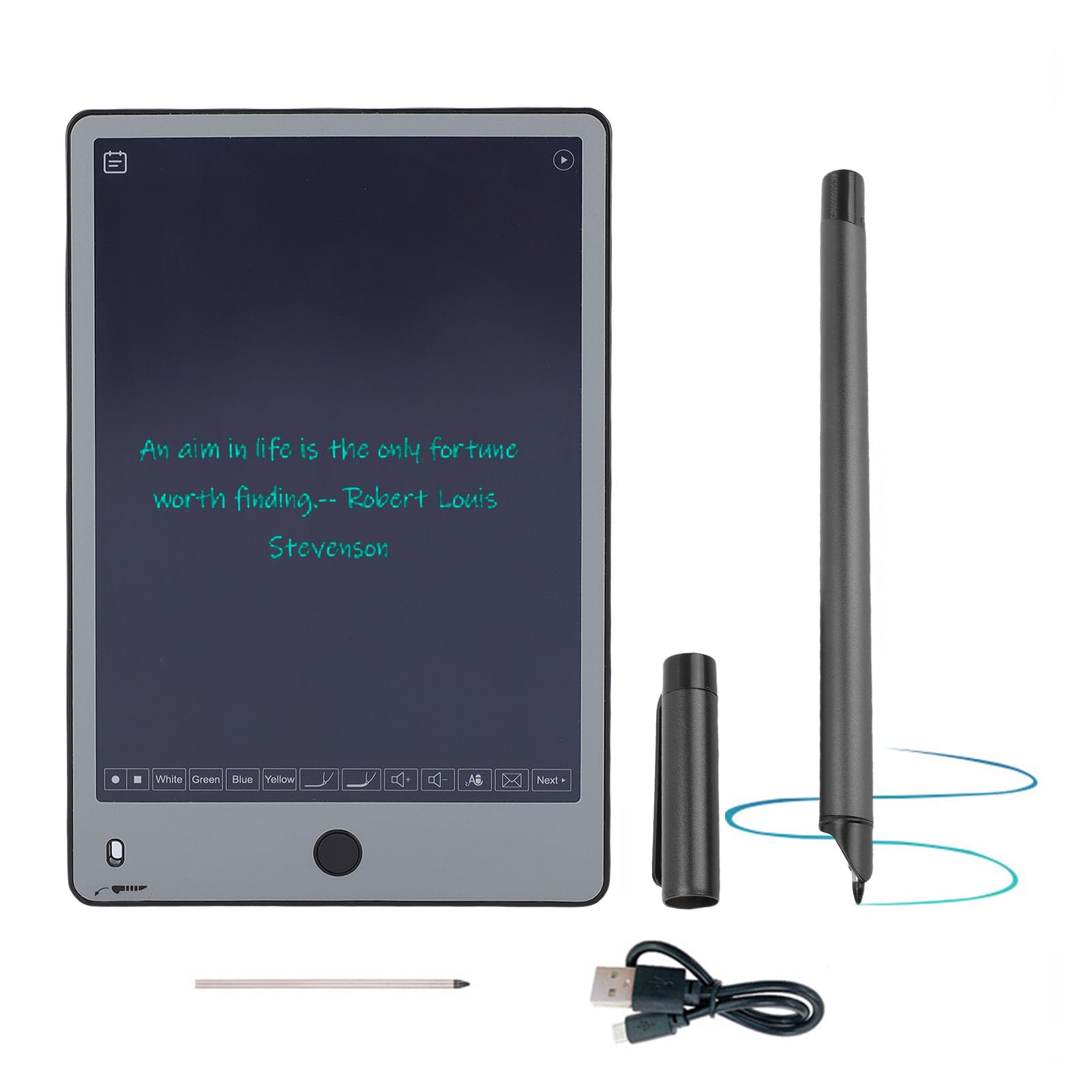 ASHATA Set di Schede di Scrittura di Penna Intelligente Digitale, Tablet a Mano AI con Note di Incontro Vocale di Archiviazione Cloud in Tempo Reale