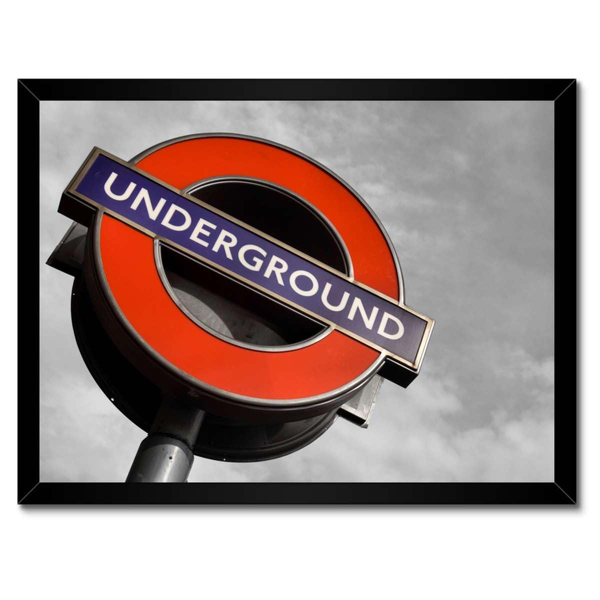 Poster in cornice bianca Wall Art Decor 40x30cm Inghilterra Londra Underground No. H1137M_RAPL1A