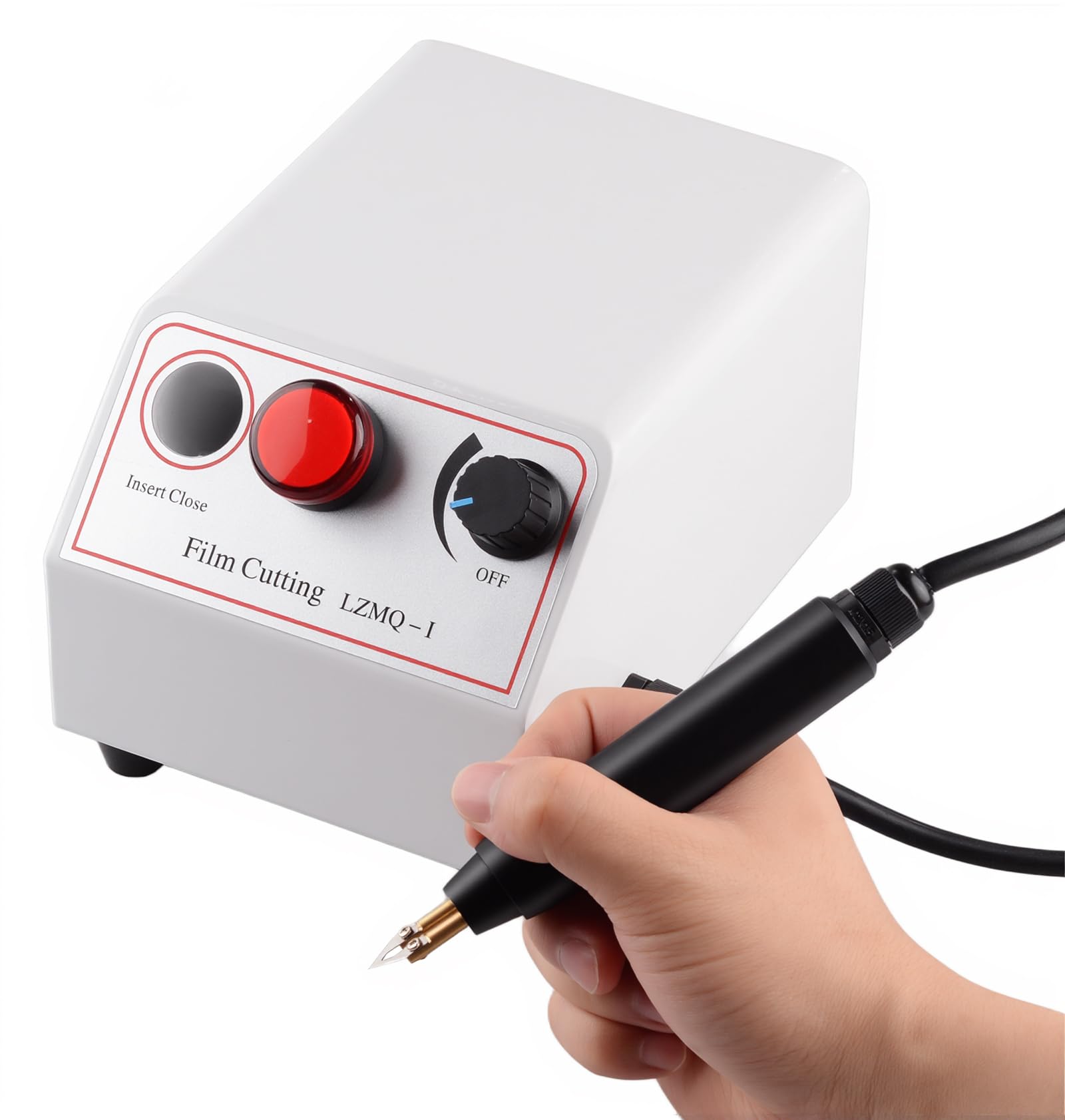 BONEW-Oral 10W Dental Lab Pressure Film Cutting Machine Plastic Film Trimmer Vacuum Forming Sheets and Splints Cutter with Stainless Steel Blade LZMQ-1