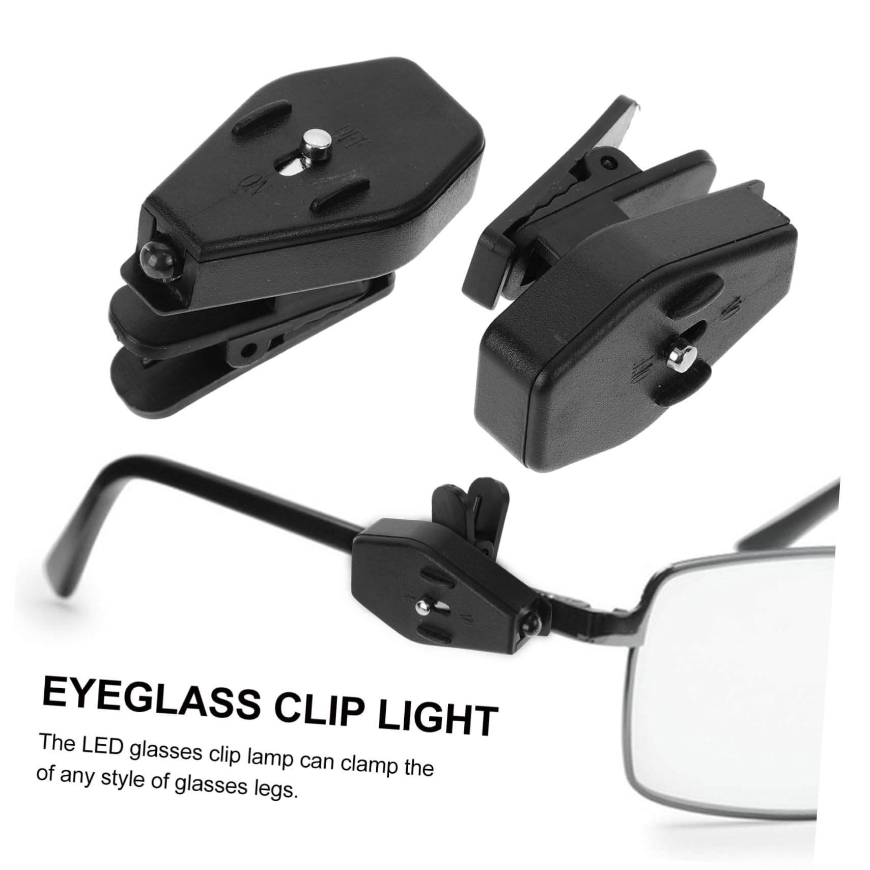 POPETPOP 2Pcs LED Eyeglass Clip Light Portable LED Clip Lamp for Night Reading Fishing and Crafting Compact Book Light with Direction for Easy Use Dark Environments