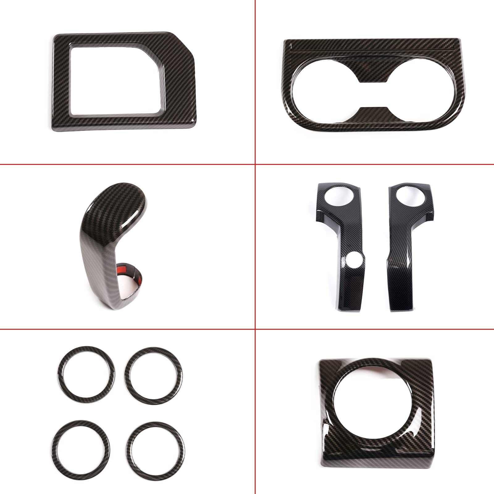 LLKUANG for Toyota Tundra 2014-2021 Console Air Outlet Cover Gear Shift Panel Cup Frame Car Accessories Interior Cover