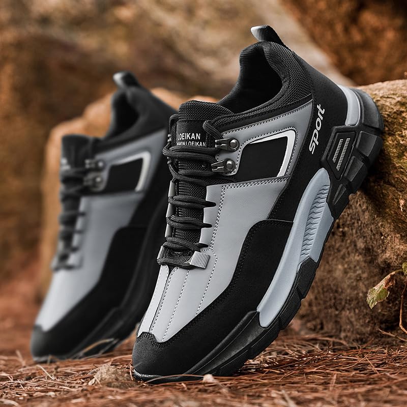 Men's Leather Outdoor Hiking Shoes - All-Season Durable Work Sports Shoes, Suitable for Hiking and Daily wear3