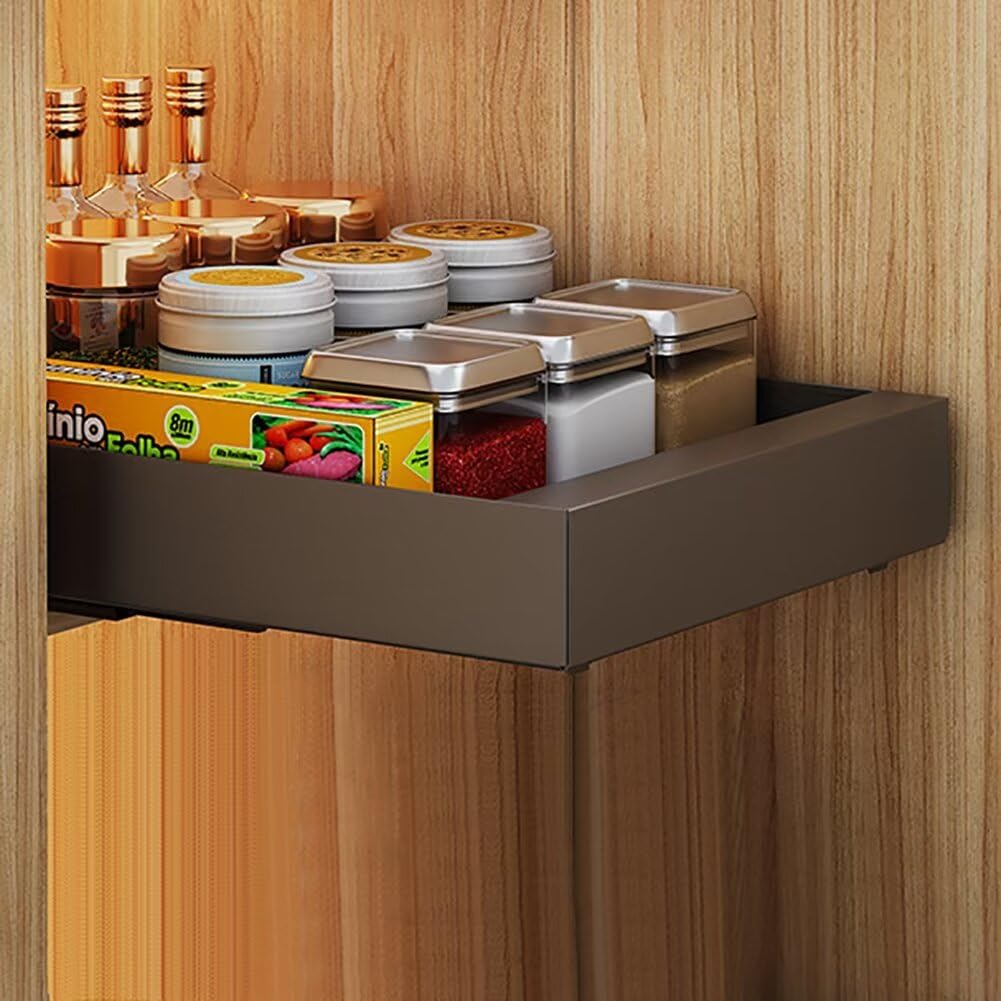 Organiseur d'armoire coulissant pour optimiser le rangement de la cuisine