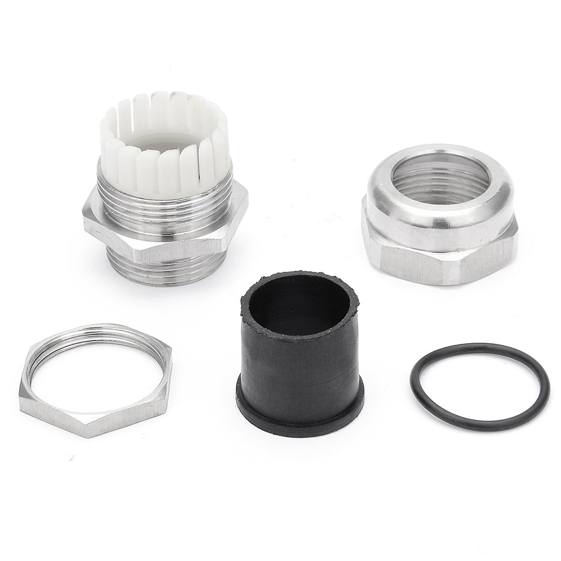 Aexit Réglable Douilles Et Coffrets Imperméable PG25 M30 X 1,5 Presse-étoupe Blanc Câbles Douilles Simples Joints 6pcs