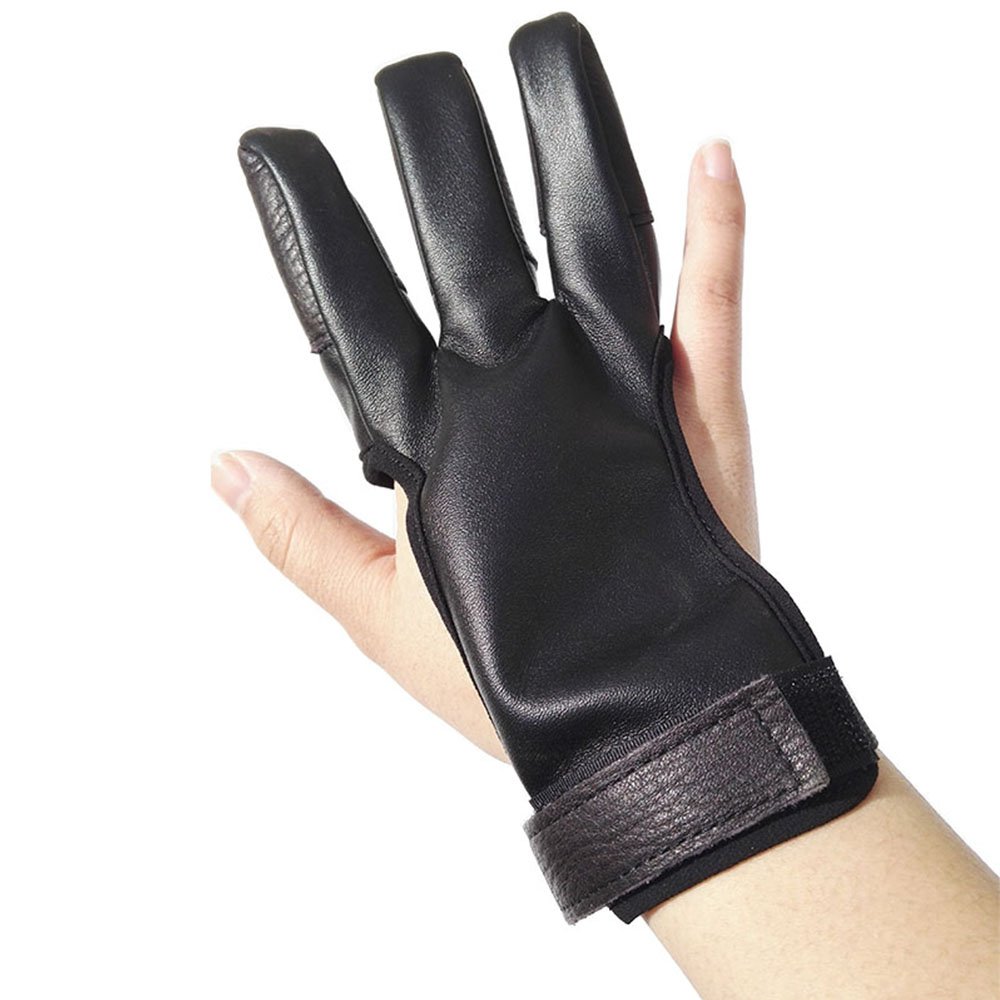 starlingukpkltd Gants de tir à l'arc traditionnels en cuir véritable de qualité (petit