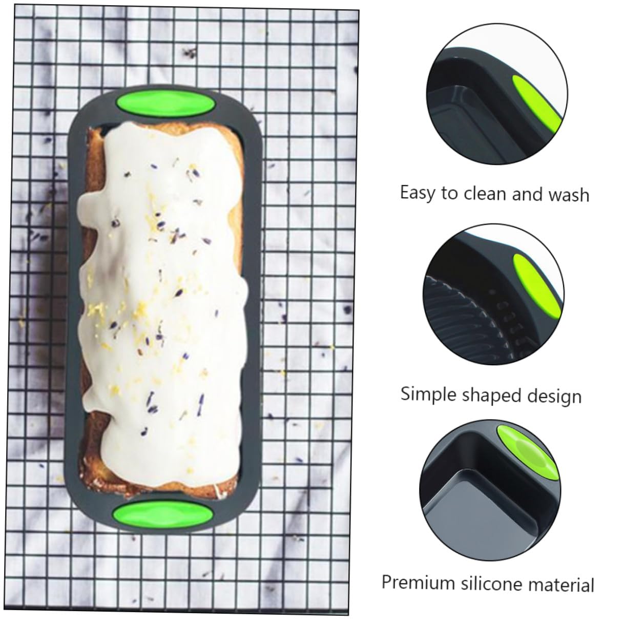 STOBAZA Set de 5 Moldes para Hornear Pasteles y Bizcochos de Silicona Resistente al Calor para Repostería y Cocina Diaria