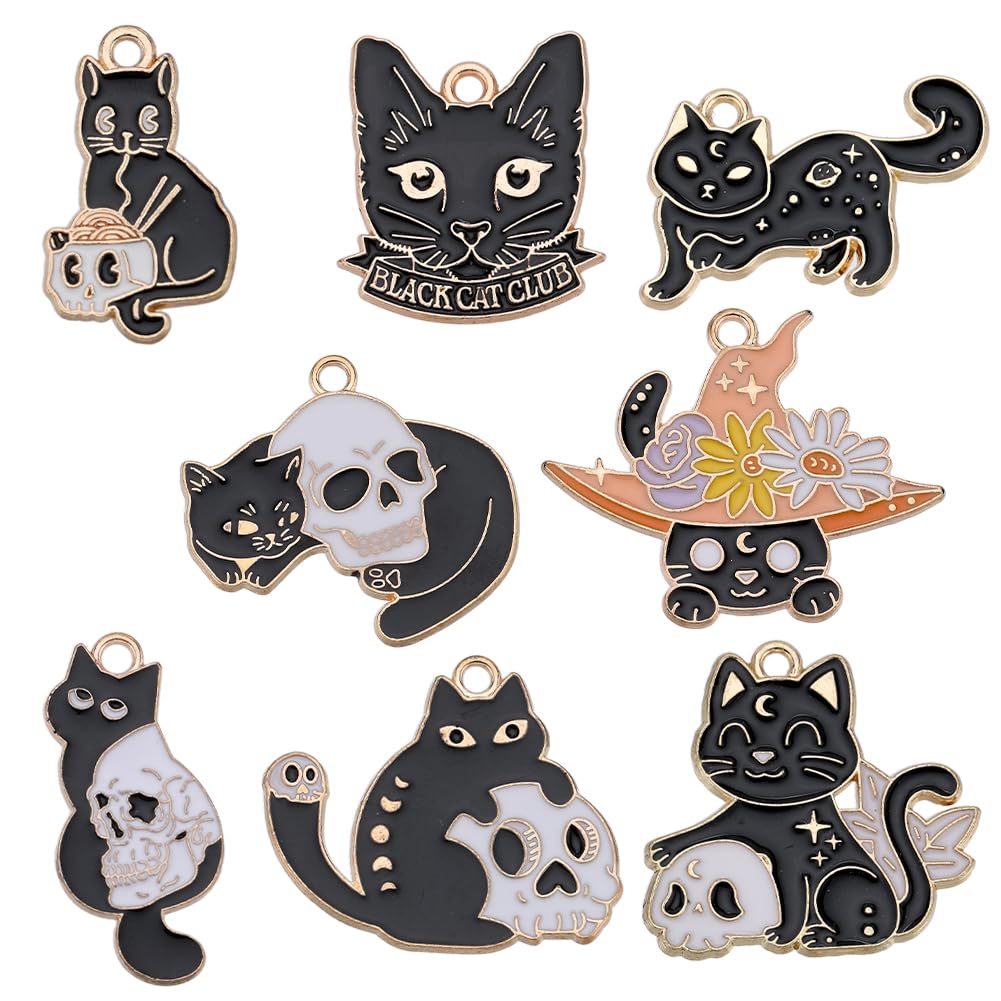 Pendentif Chaton Charme en émail et alliage résistant pour loisirs créatifs