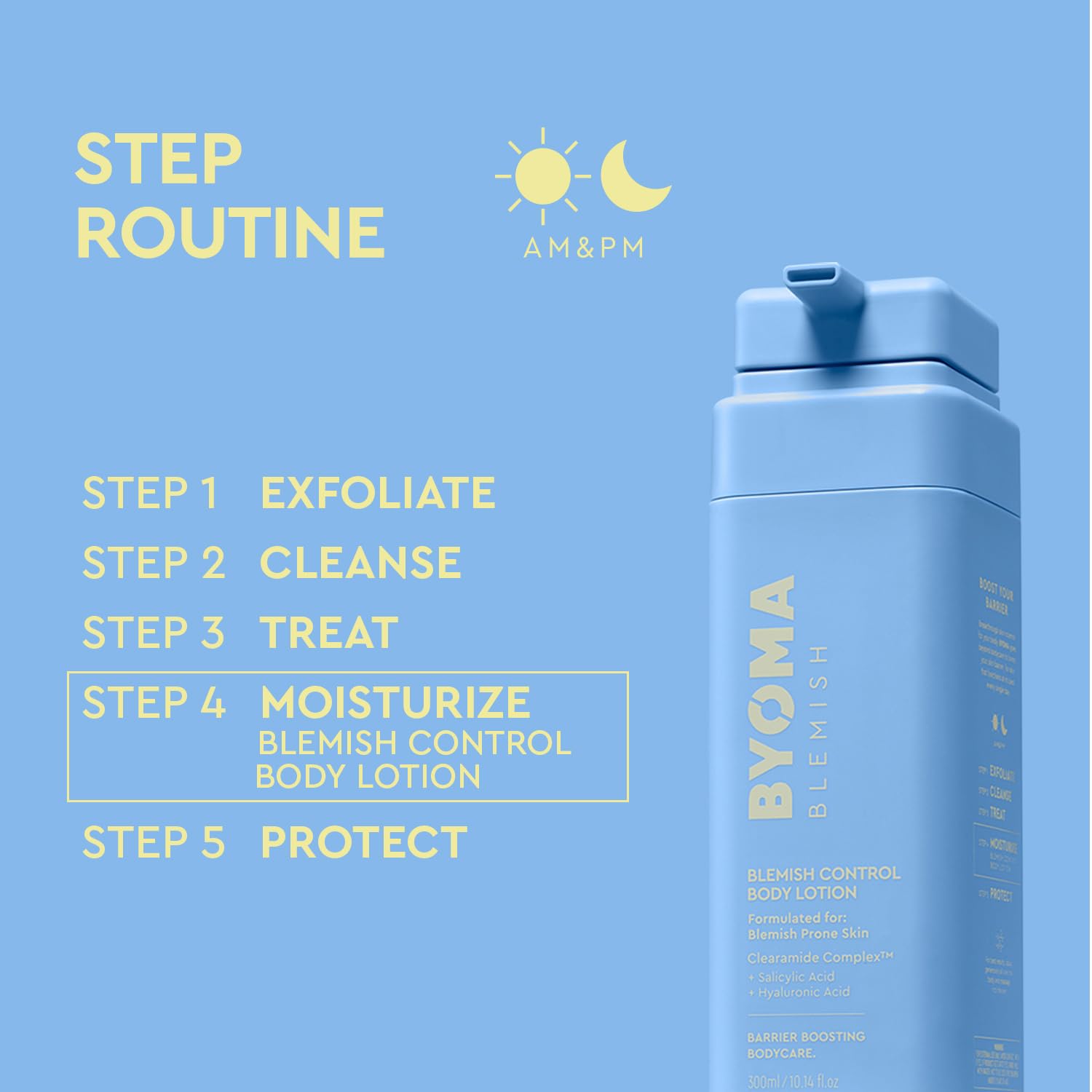 BYOMA Blemish Control Body Lotion (300ml) For Acne-Prone Skin, Soothes and Hydrates, Reduces Post-Blemish Marks - Image 4