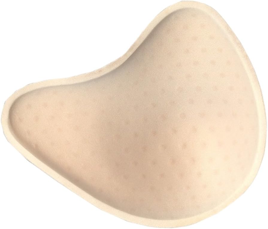 BIMEI Asymmetrical Shape Foam Breast Form (L, Breathable)