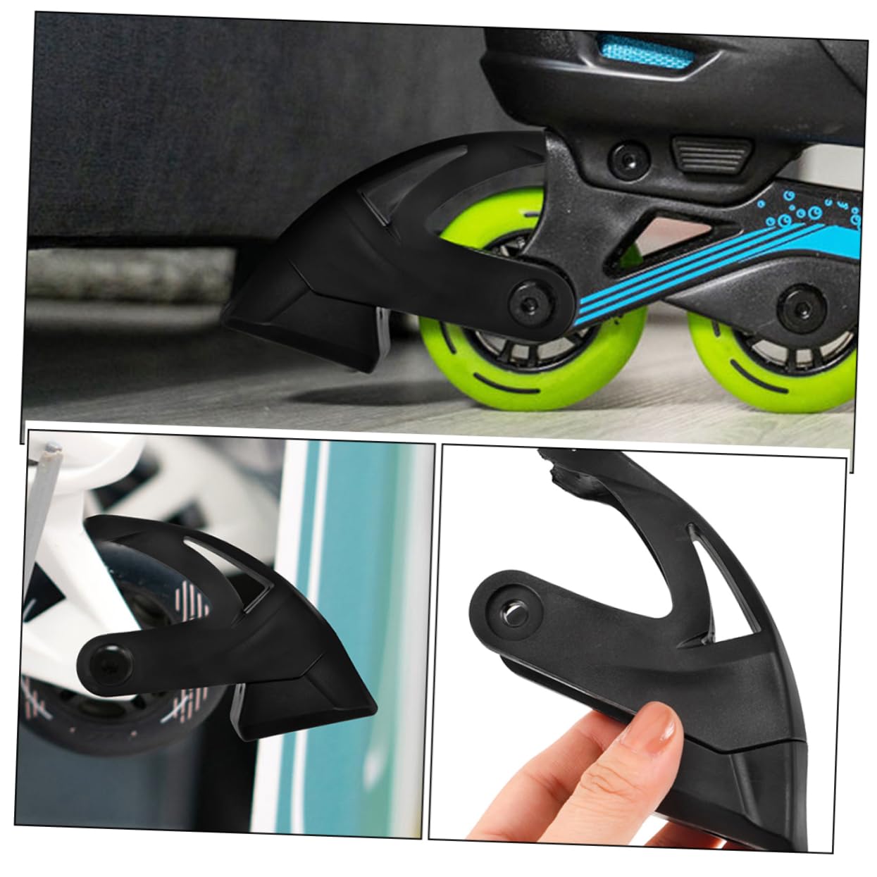 BESPORTBLE 6sets Pastiglie per Freni Roller Skate Blocco Freno Resistente all Usura Accessori per Pattini Inline Facili da Installare e Sicuri per Frenata