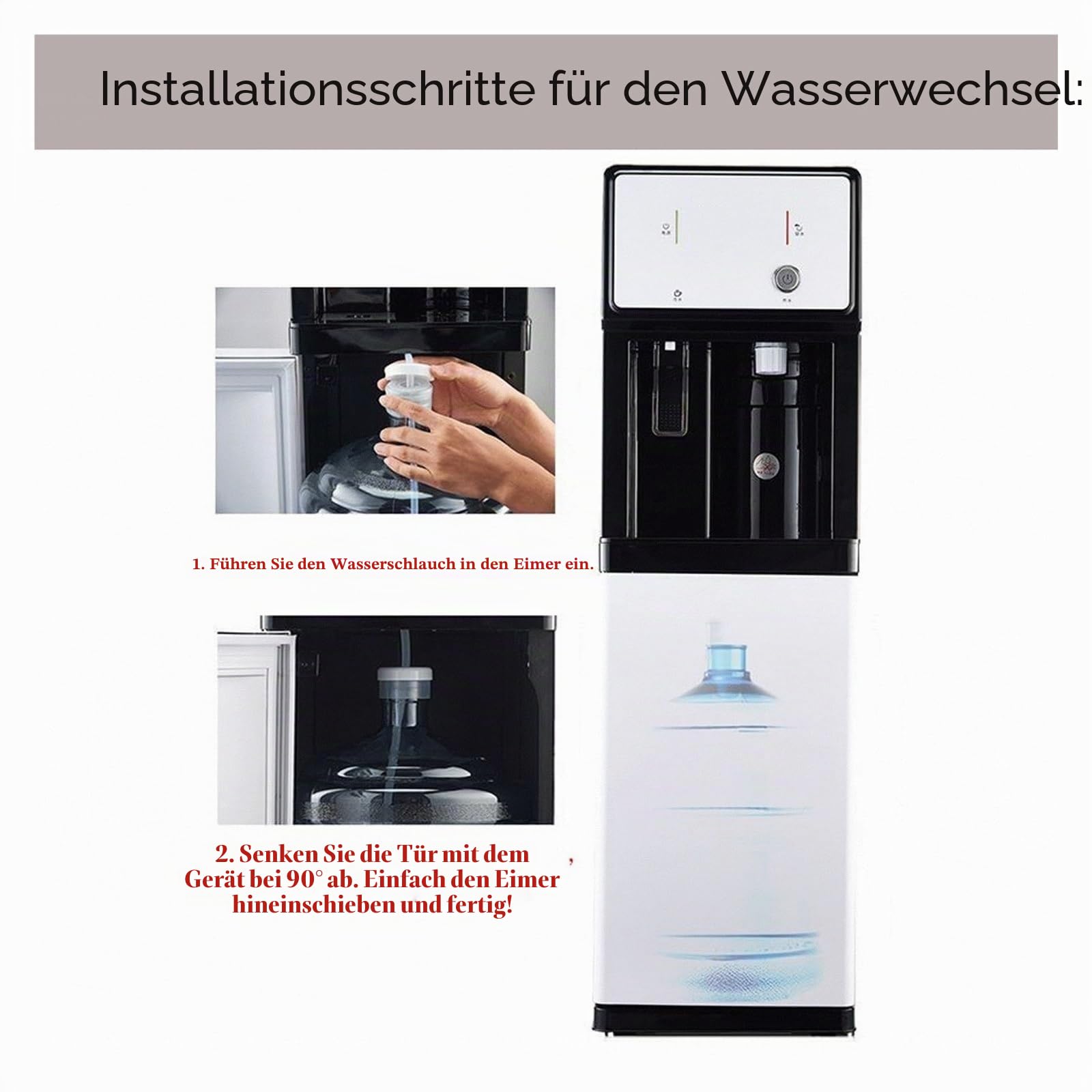 Heißwasserspender-Stehender bodenstehender wasserspender,Wasser Spender,3 Wassertemperaturen,Kalt Heiß Doppelfunktion,Ideal Für Gekühltes Wasser,Tee,Kaffee Im Home Office(Ice and warm)