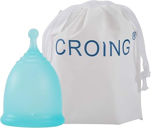 Miniatura 4 de 4 vasos menstruales con 1 taza de esterilización, portavasos menstrual, taza de período de almacenamiento (azul y blanco)