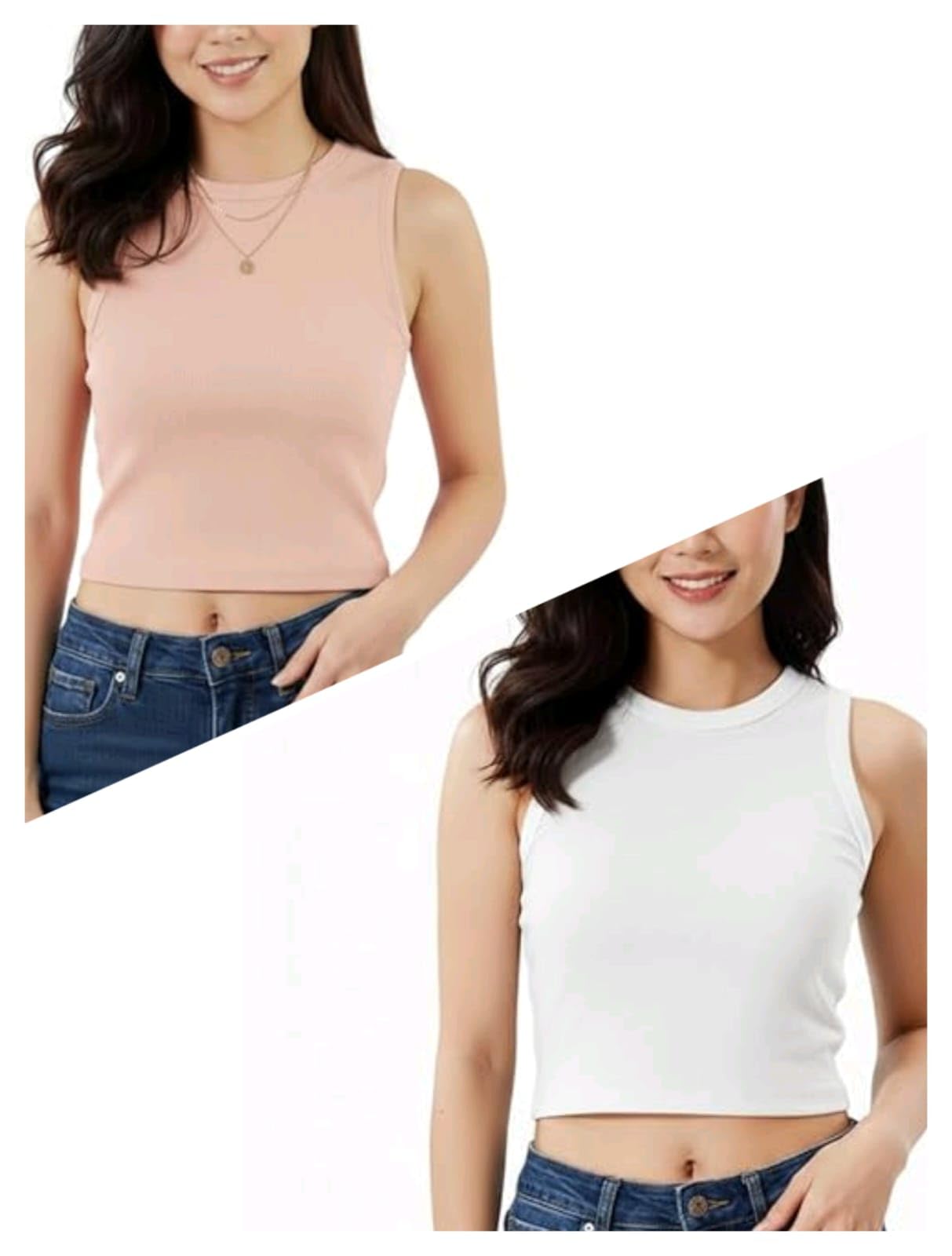 thrifty thread we promise comfort Women’s Round Neck Tank Top | Sleeveless Cotton Stretch Casual Summer Vest Top-picture-38