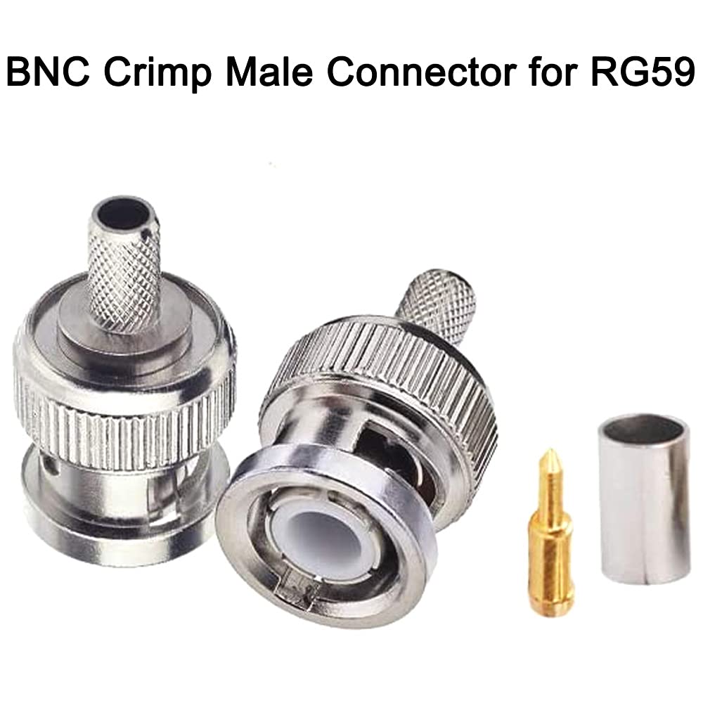 Connettore BNC A Crimpare Per Cavo RG59/U - Foto 8