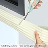 XPLKQXE Edges Protectors, Protective Foam Cushion, Strong Pre-Taped Bumper, Sharp Edges, Table, Desk, Furniture Proofing Edges Guards Padding(White-B,5m)
