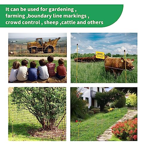 Fensmile EST116YFMF-FBA 46 Inches Fiberglass Step In Electric Fence Posts,Temporary Fence Stakes For Cows,Sheep And Animals Fence,Snow Fence, Garden Protection,Portable Fence Ideal thumb #4