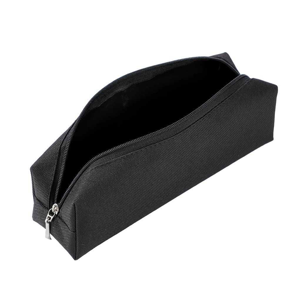 EZEKMAF Pencil Cases, 4 Pack Pen bags, Soft Lightweight Zipper Stationery Holder Pouches, small tools bags for Students High Middle Primary School Office College Adult Teen Girl and Boy, Black