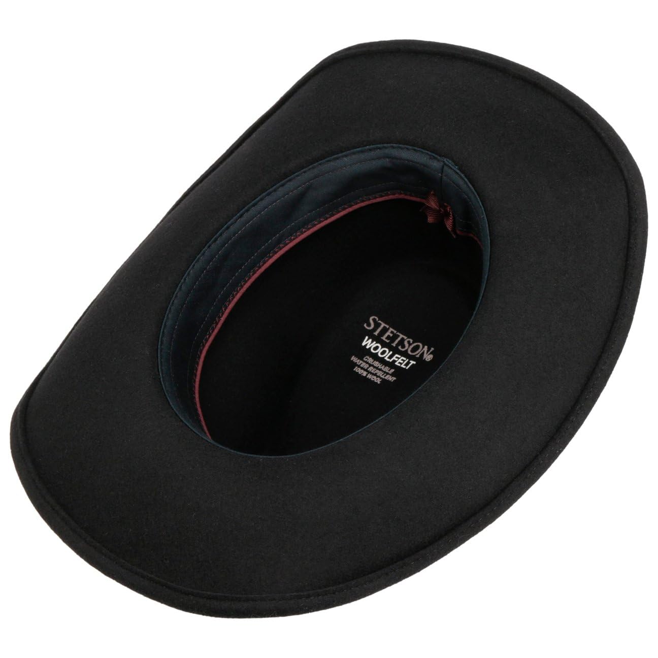 Stetson Hackberry Westernhut Stile Cowboy Cappello in Feltro di Lana Asahi Guard® Fascia in Pelle Uomo Estate Inverno