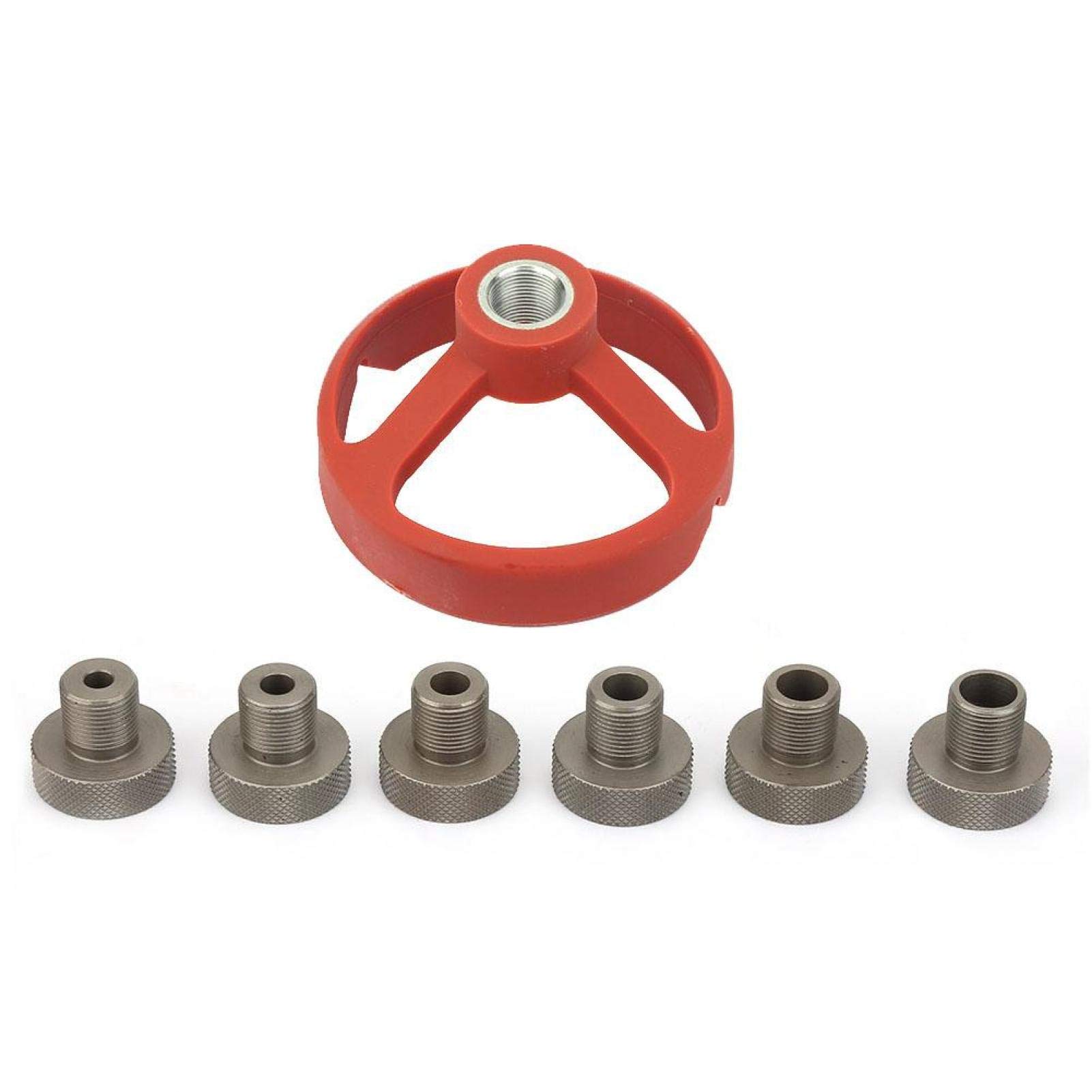 Drill Punch Locator Chucks 5/6/7/8/9/10mm Woodworking Vertical Drilling Fixture Self Centering Drill Bit Jig(red)