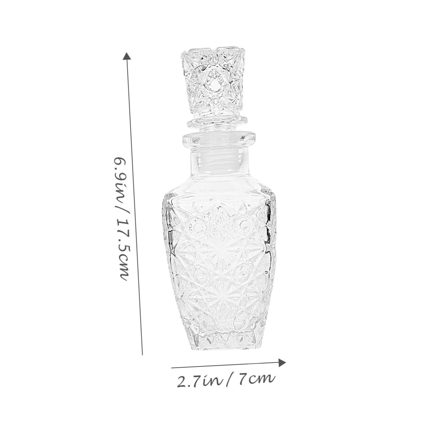 Garneck Polished Smooth Glass Wine Bottle 250ml Whiskey Decanter Elegant Design for Storage