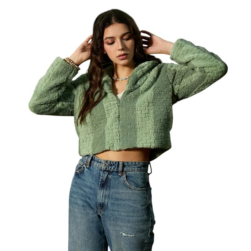 Image of PINACOLADA Women's Fleece-Lined Biker Jacket for Casual Wear | Spread Collar | Long Sleeve | Zipper Closure | Jacket Crafted with Comfort Fit for Everyday Wear