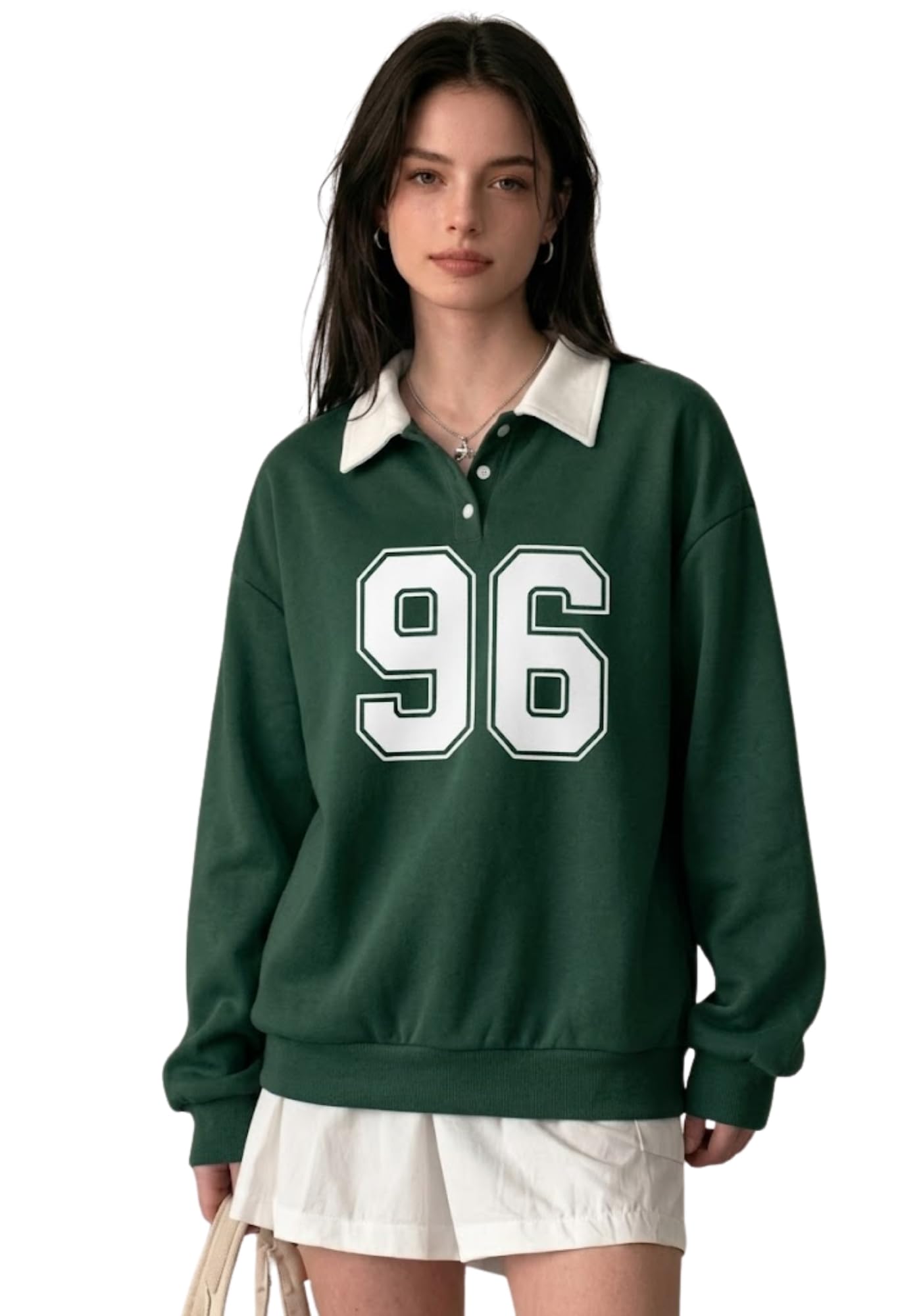 Women's Cotton Blend Graphic Print Collar Sweatshirt I Long Sleeve Pullover Ribbed Cuffs Top for Winter Season,-image-16