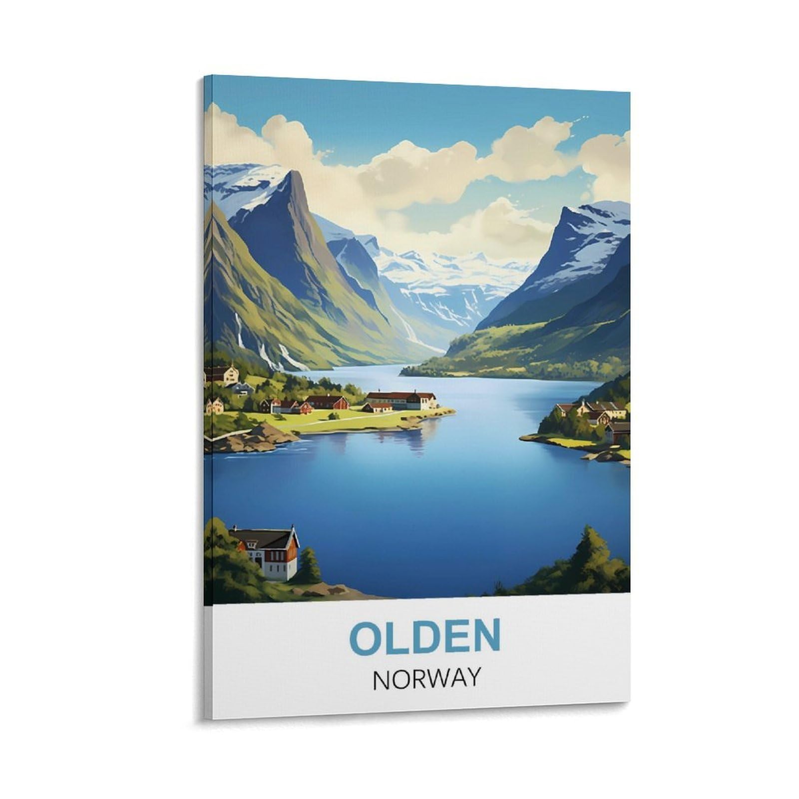 Whcheeh Frame-Style Olden Norway Vintage Travel Poster 08X12inch(20X30cm) Canvas Art Print Wall Art Decor Picture
