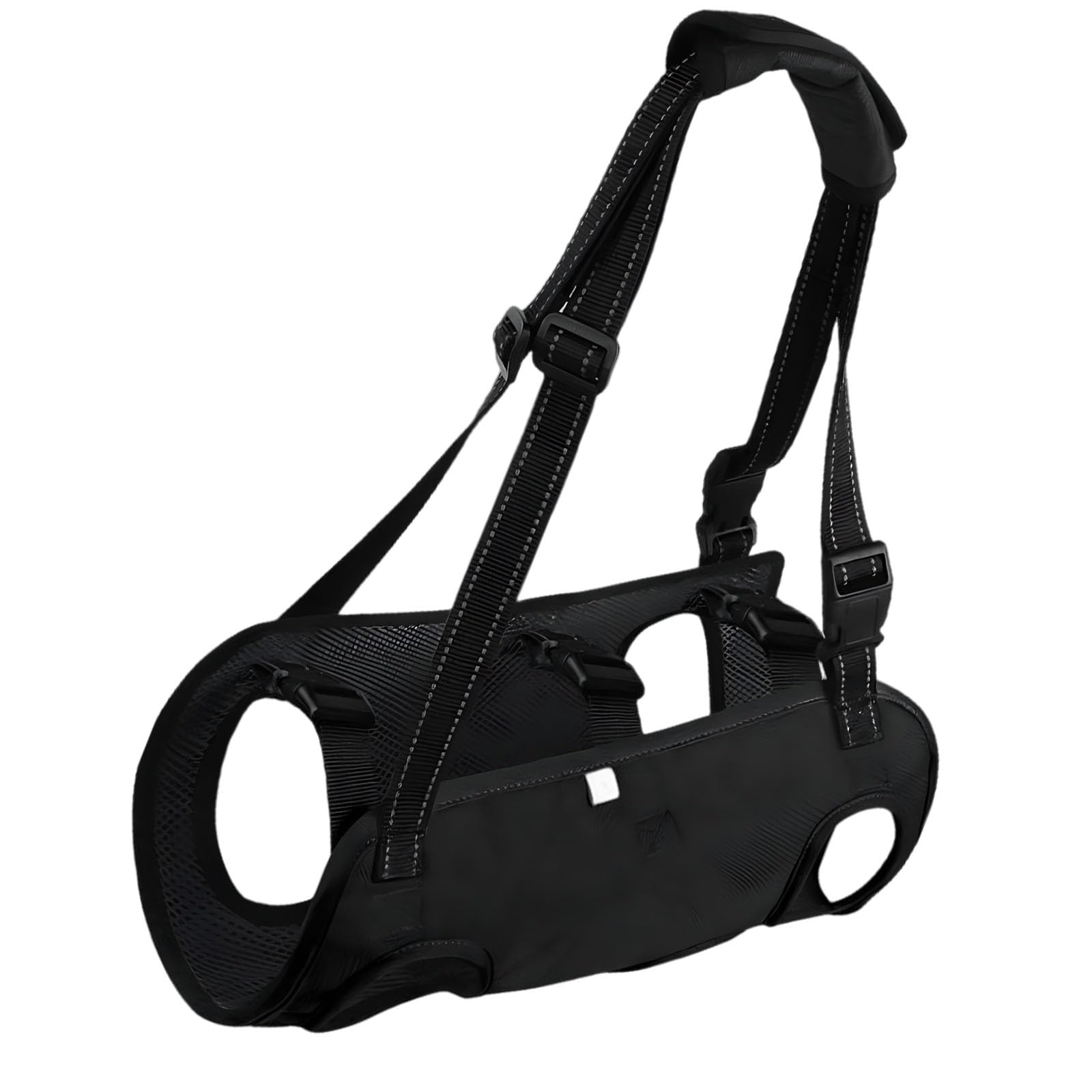 Arnés para perros XL negro, soporte para perros mayores con patas traseras lesionadas o deterioradas, arnés ajustable para escaleras, paseos y rehabilitación