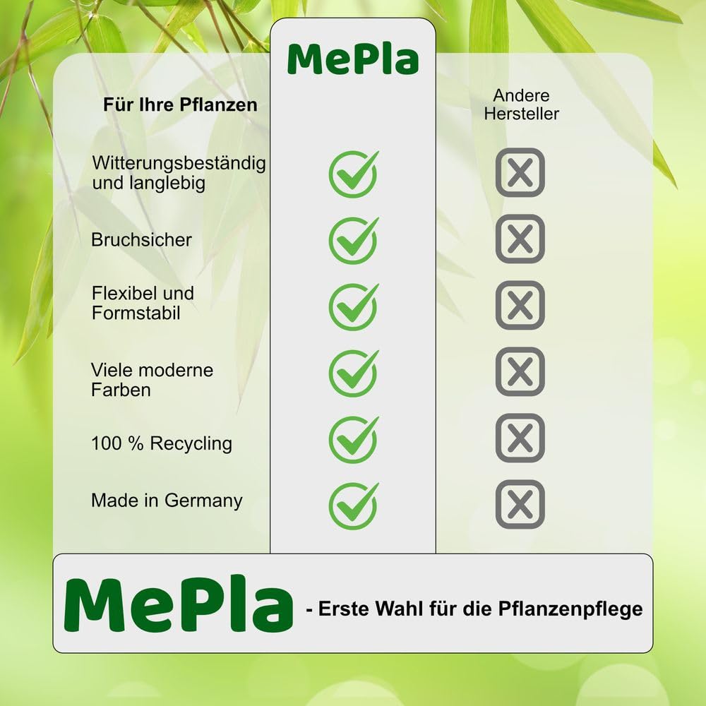 MePla - 20 Stück - Umtopf Adonis ø14 - Weiss - Bruchsicher, UV-beständig & wetterfest – Pflanztopf Made in Germany für innen & außen