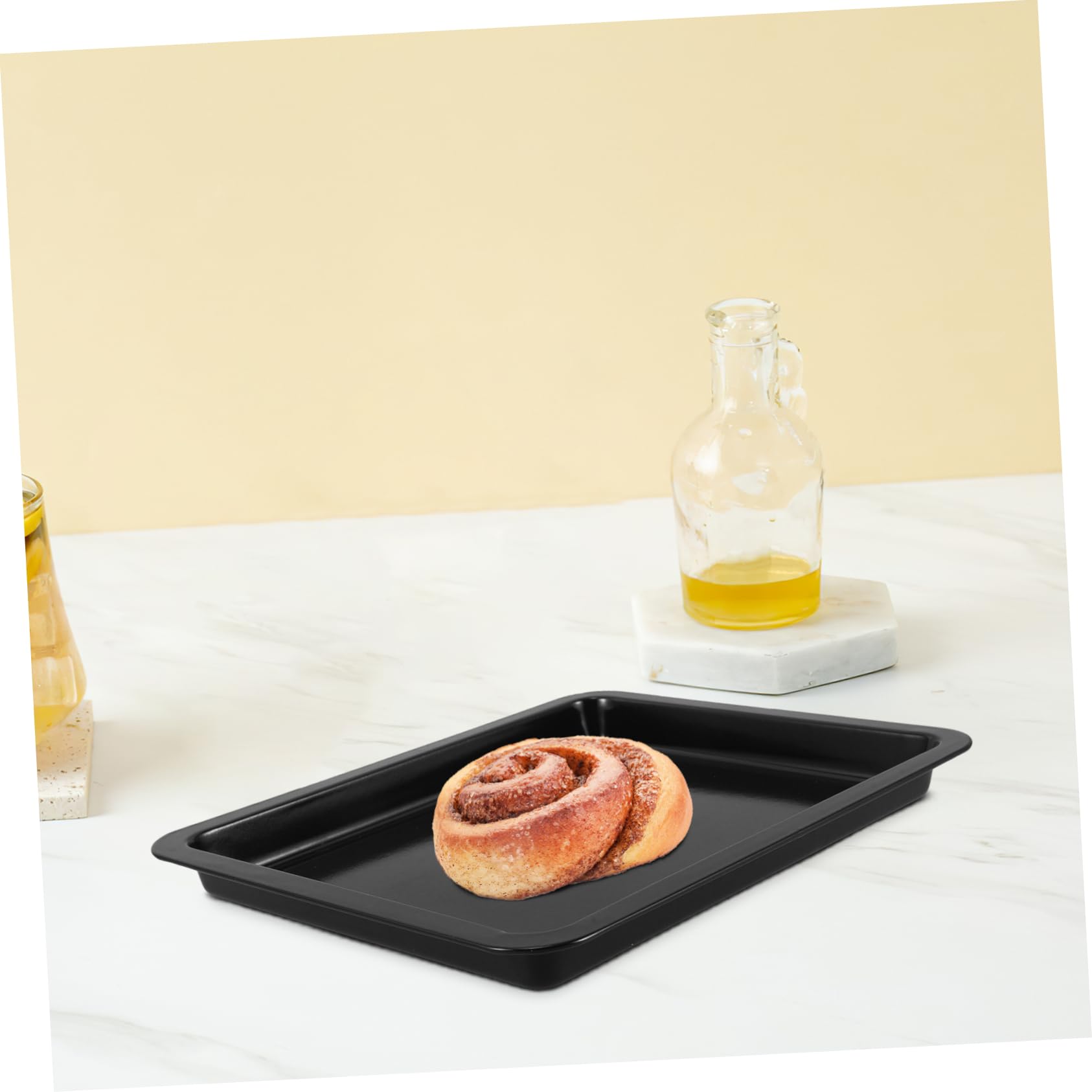 Plaque de Cuisson en Fer Noir, Résistante à L’usure, Plat de Four Multifonctionnel, Bords Lisses, pour Rôtir et Servir