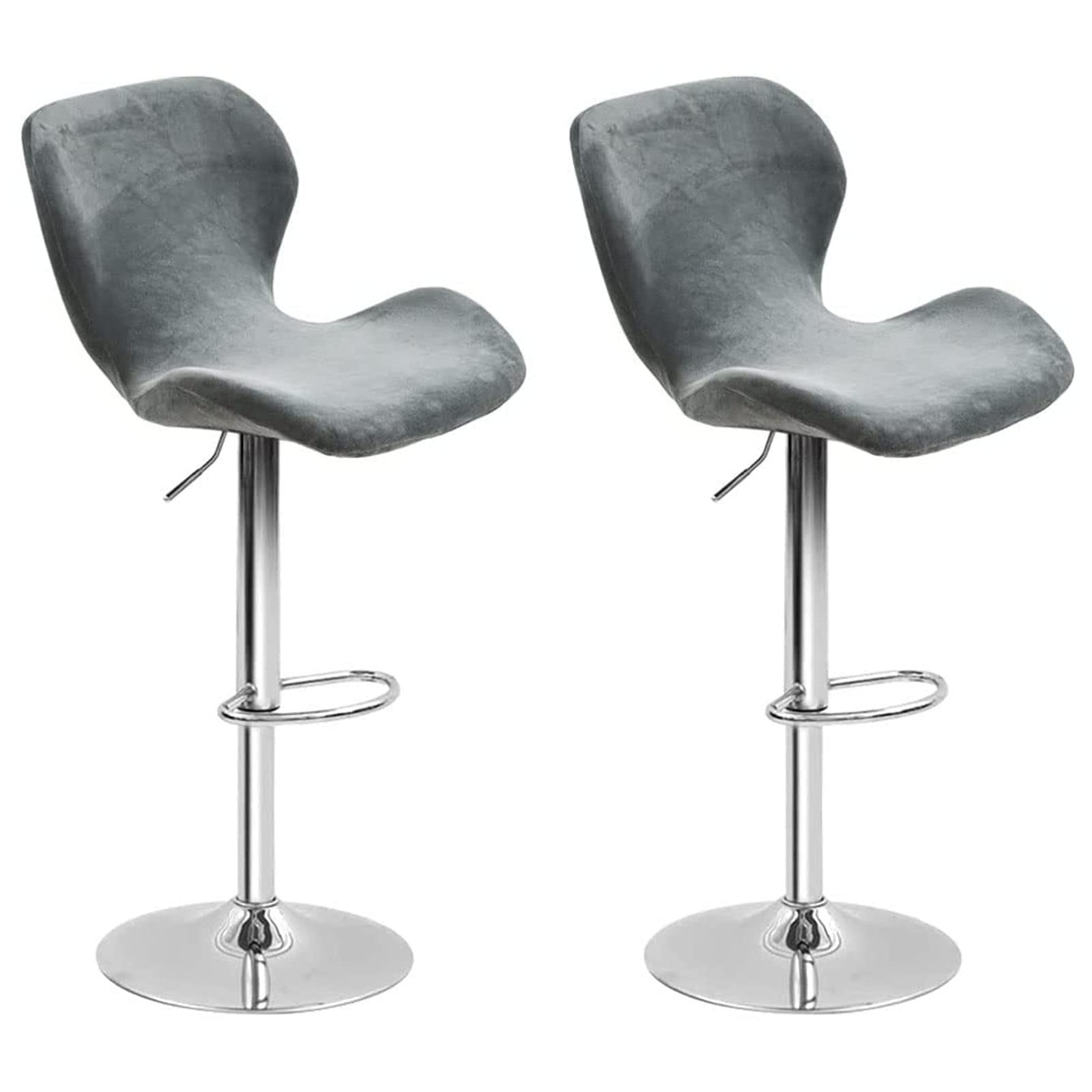 Leomix Velvet Bar Stool Cover Curved Swivel Set, Stretch Counter Height Bar Stools Cover, for Short Back Dinning Room Bar Chair,G,2pack โ image 1