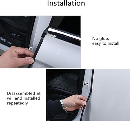 Miniatura 9 de Tira de borde de sello en forma de U de 38 x 12 pulgadas con espacio de ajuste de metal de 364 a 14 pulgadas, PVC EPDM, protector fuerte pero