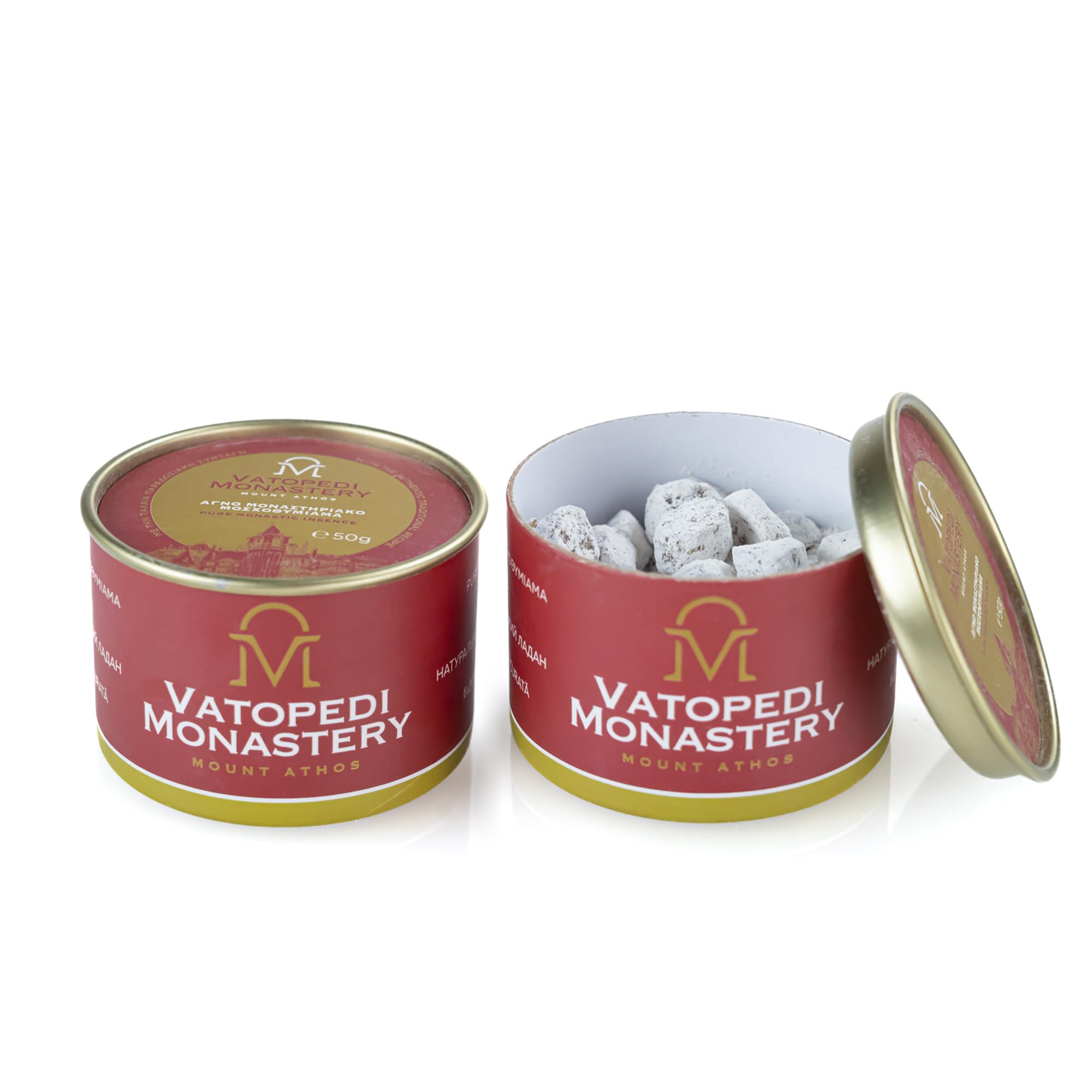 Incenso monastico puro dal monte Athos con l'autentica ricetta tradizionale 12x50g (varietà di 12 profumi)