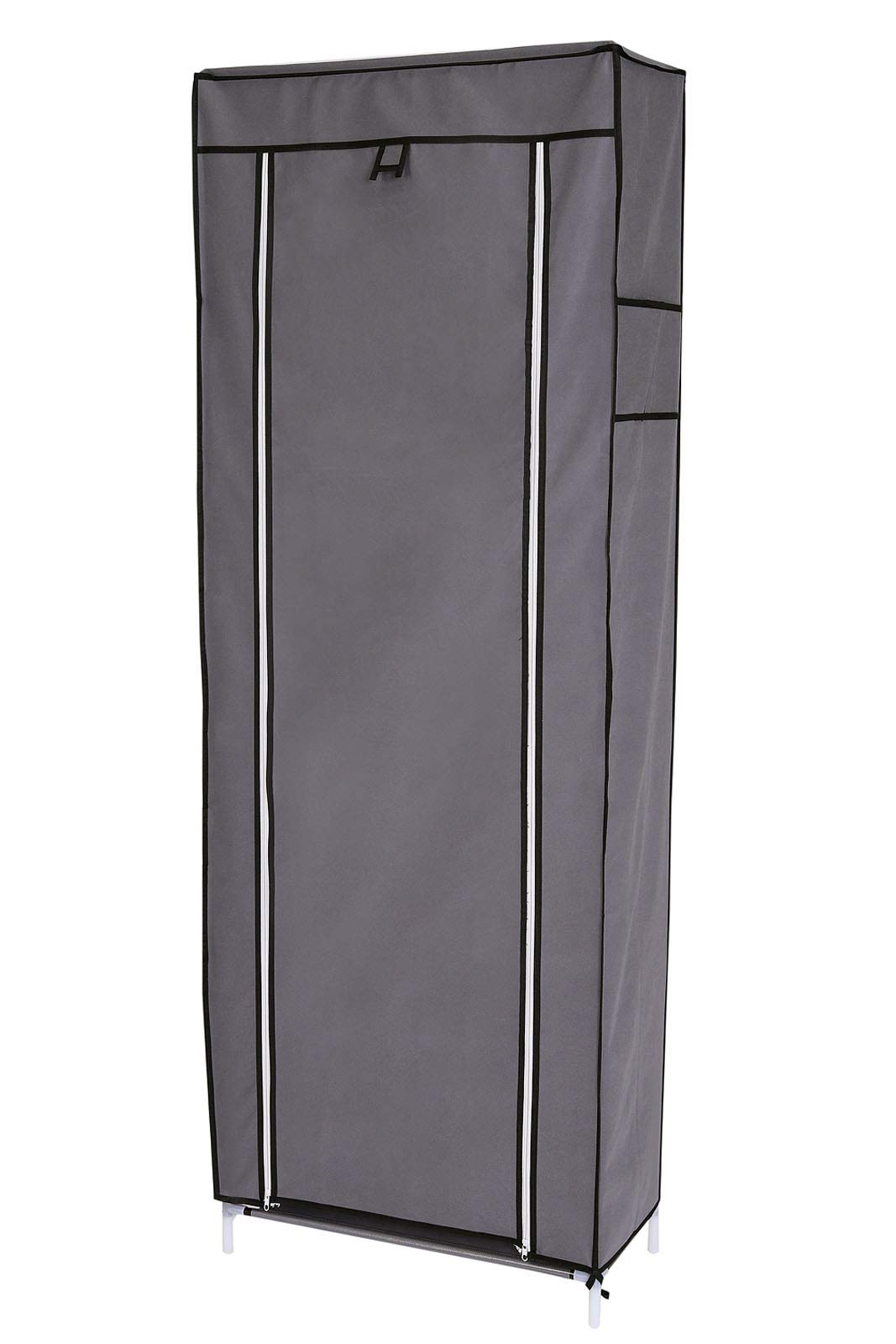 Dibea Armadio pieghevole da campeggio in tessuto guardaroba 160x60x30 cm, Grigio