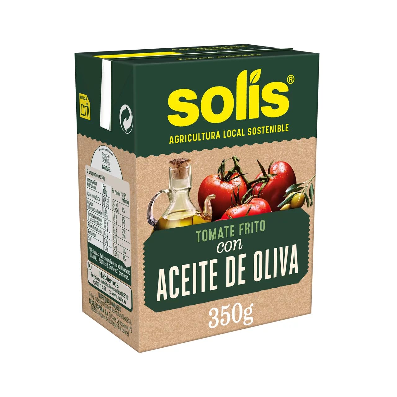 SOLÍS Gebratene Tomaten mit Olivenöl im brick 350 g. 3er-Pack