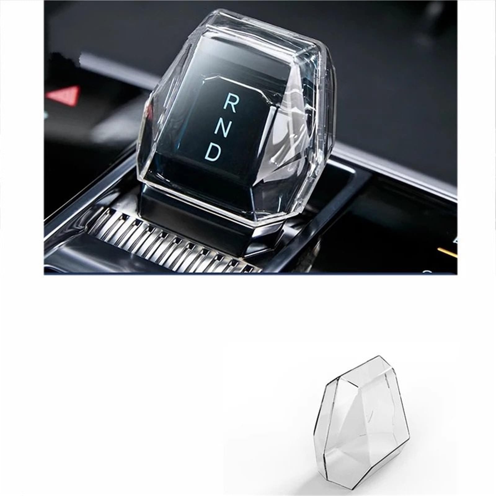 skórzana dźwignia zmiany biegów Pasuje do BYD Seal U Sealion 6 Song Plus 2024 Akcesoria Osłona dźwigni zmiany biegów samochodu(Carbon Fiber)